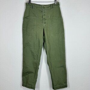 Urban Outfitters Lance Utility Pant Button Fly Army Green Size 4 Trousers